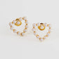 Pearly Heart Shape Studs