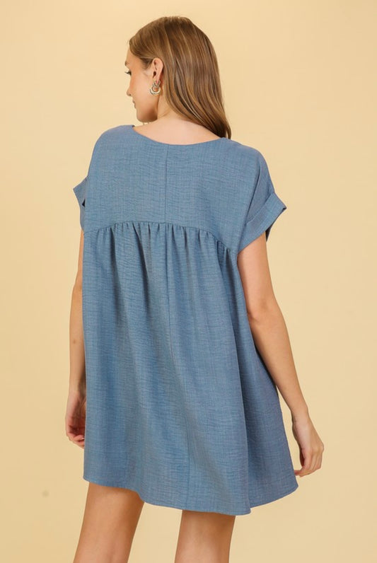Cozy Babydoll Dress with Pockets