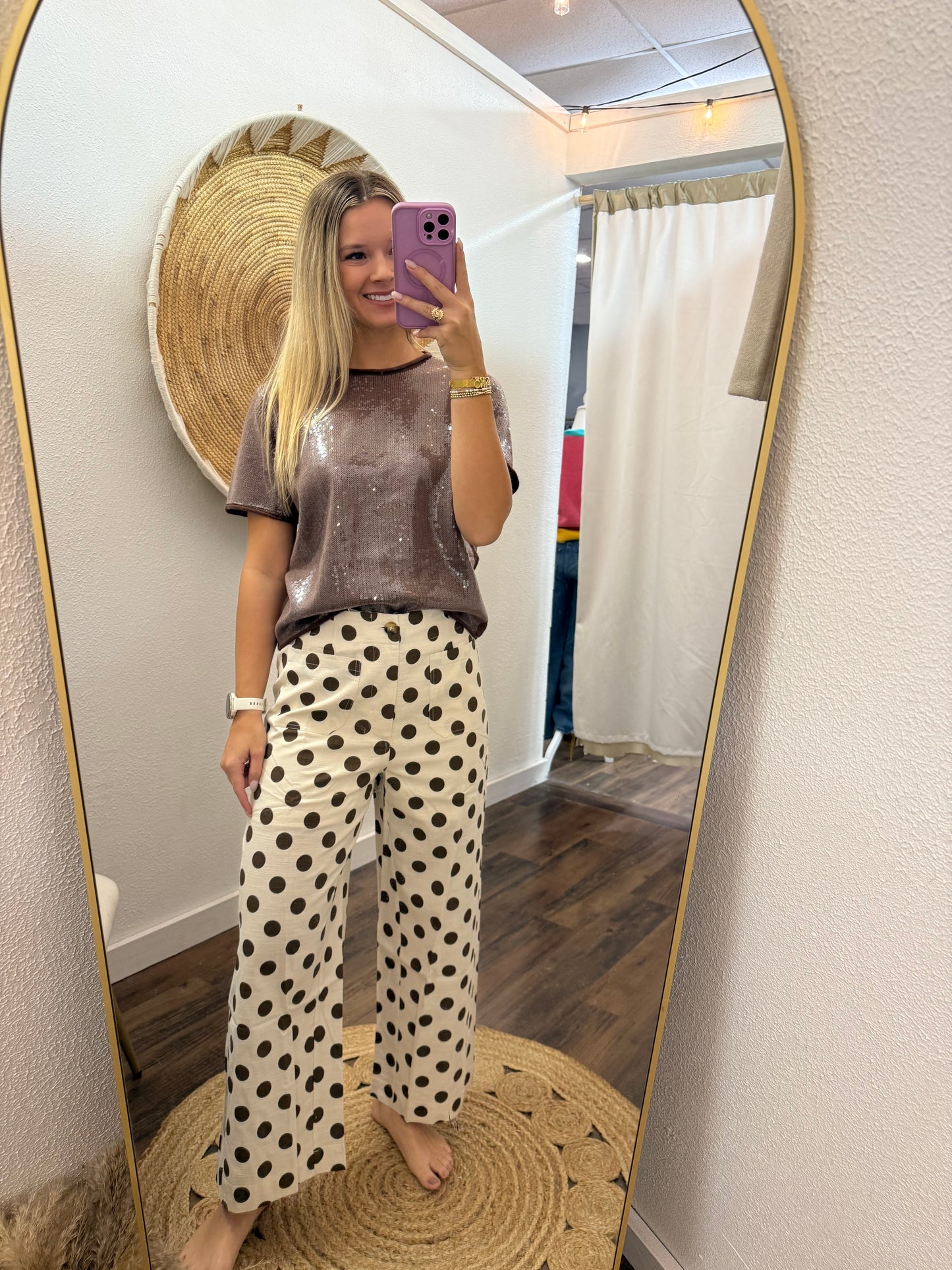 Brown Polkadot Pants