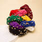Game Day Football Jeweled Headband with Pearl Accent
