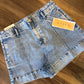 Exposed Seem Relaxed Denim Shorts