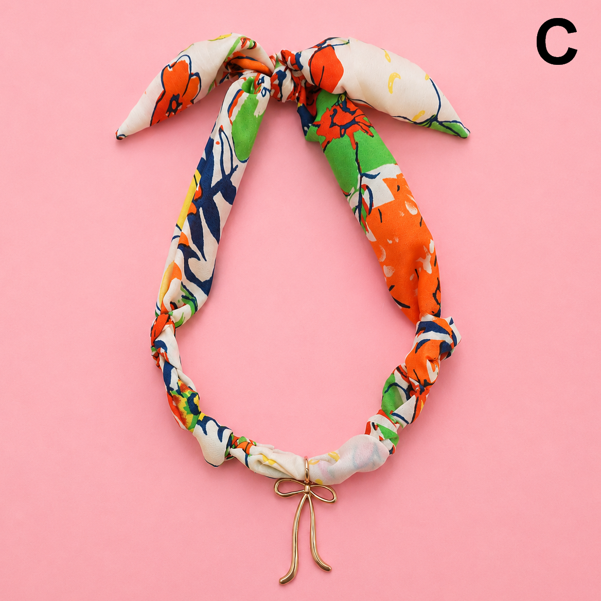 HANDMADE PRINTED SCARF NECKLACE | 80N91790