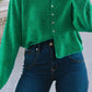 Solid Button Down Long Sleeve Cardigan