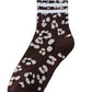 WOMAN ANIMAL LEOPARD HALF CREW THROWBACK SOCKS | 40S02071