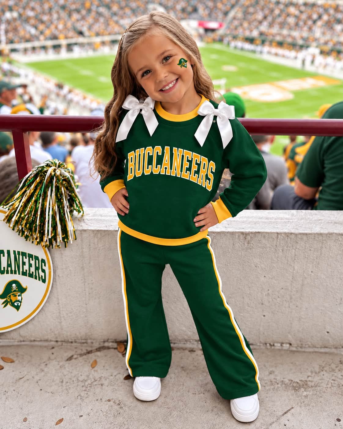 KIDS- Bow sweatshirt set BUCS