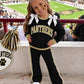 KIDS- Bow sweatshirt set PANTHERS (AP)