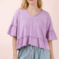 Mineral Washed Ruffle Top