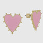 Studded Heart Studs