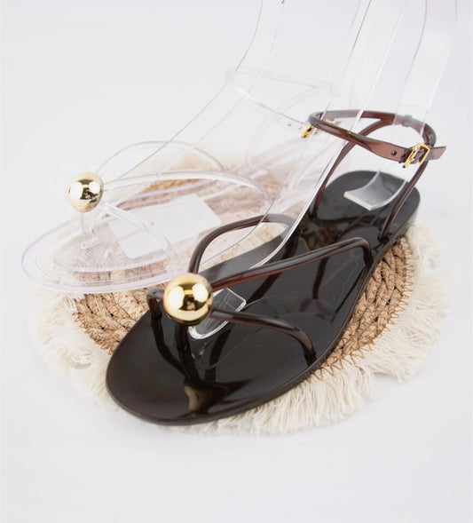 Brown Jelly Sandals