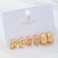 Sculptural Gold Earring Set