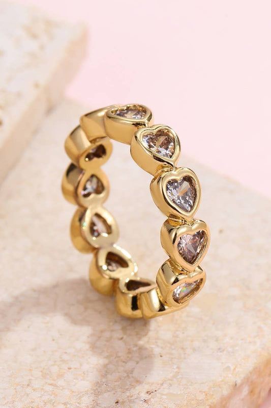 Gold Rhinestone Stack Rings