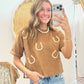 Girls Horseshoe Patch Suede Top