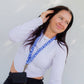 Royal Blue Checkered Lanyard