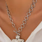 HAMMERED CROSS TOGGLE NECKLACE