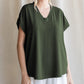 JODIFL olive short sleeve blouse