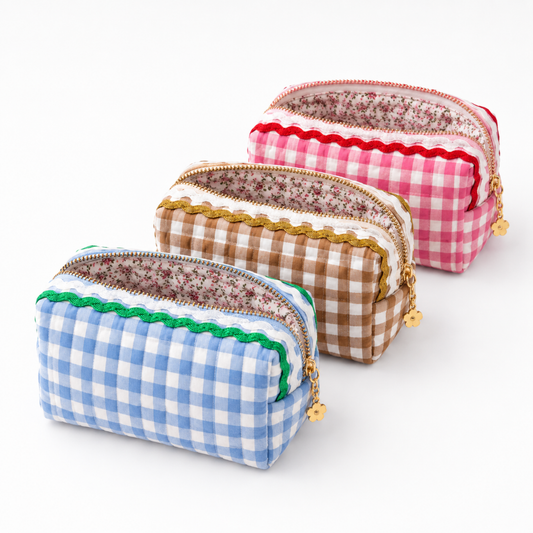 Ellison+Young Gingham Cosmetic Case