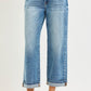 Mid Rise Ankle Boyfriend Cuffed Jeans