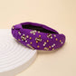Game Day Football Jeweled Headband with Pearl Accent