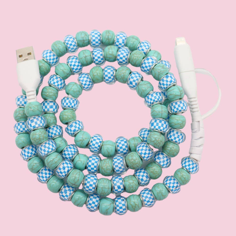 Beaded Data Cable 2 in 1 type-c to ip15