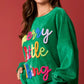 Merry Little Thing Embroidery Sweatshirt