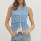 Knit & Lace Button Tank