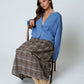 RAW EDGE EXPOSED SEAM BUTTON DOWN KNIT CARDIGAN