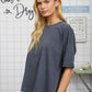 WASHED EXPOSED SEAM RELAXED T-SHIRT