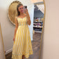Mellow Yellow Striped Midi Dress