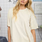 WASHED EXPOSED SEAM RELAXED T-SHIRT
