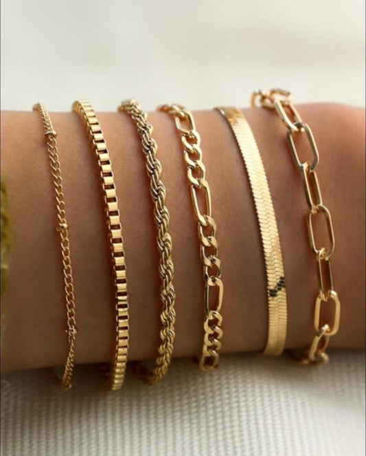 Paperclip Bracelet Stack