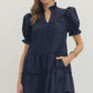 Ruff & Puff Navy Dress