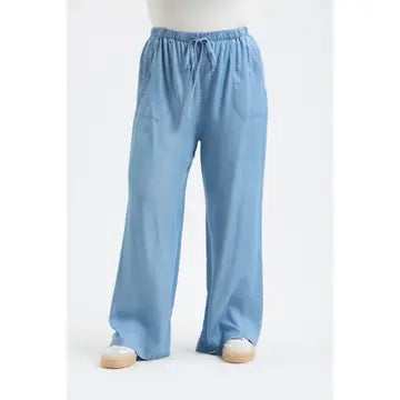 BP Plus Chambray High Waist Drawstring Pants