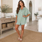 Half Button Flowy Romper