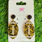 Football Black & Gold Glitz Earrings