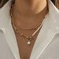 Linked Pearl Layered Necklace