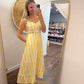 Mellow Yellow Striped Midi Dress