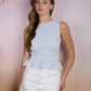 Stripe Smocked Blouse