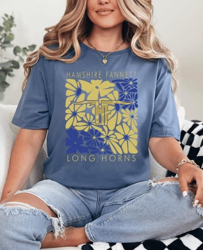 Floral School Spirit T-shirt