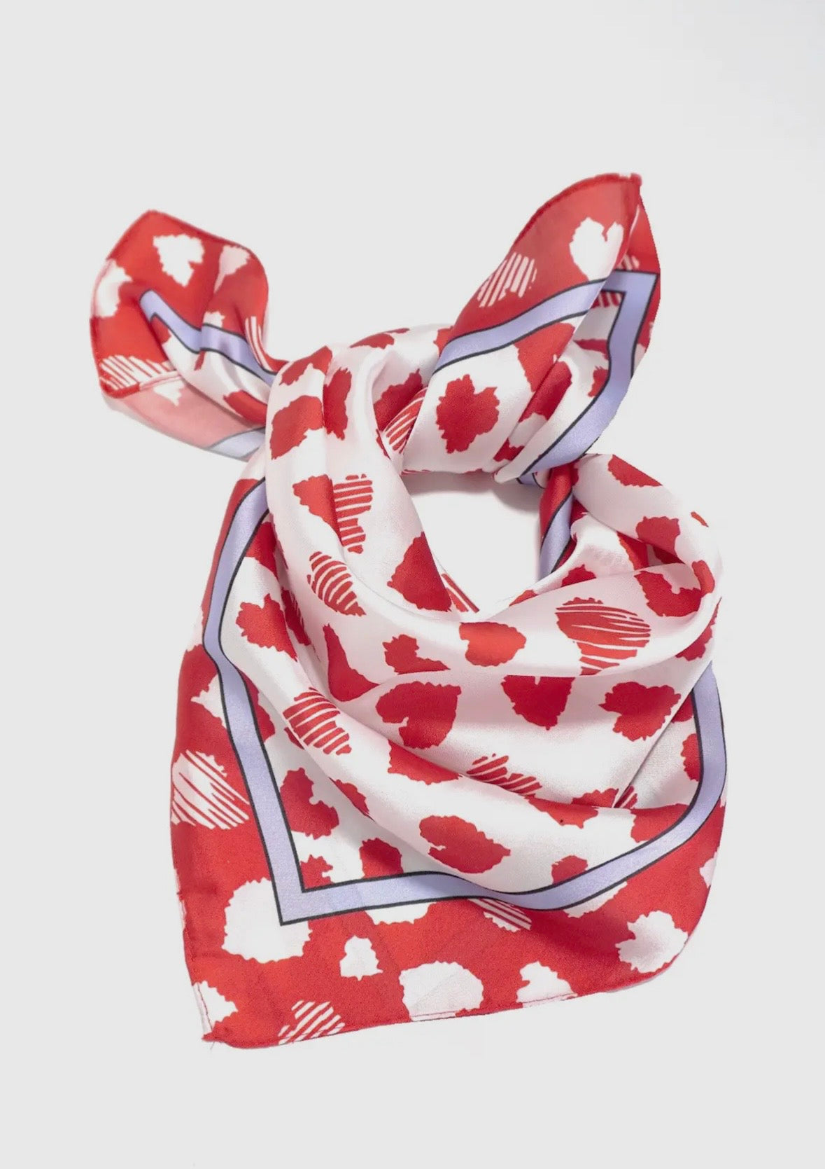 Silk Valentine Bandana Scarf