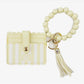 LULU MAC yellow beaded wristlet