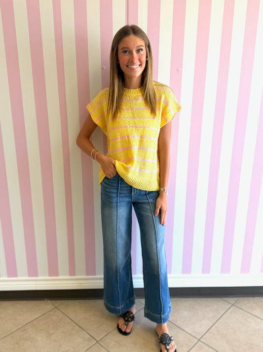 Pink Lemonade Stripe Top