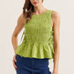 Smocked Bodice Sleeveless Top