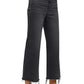 High Rise washed Black cropped Jeans