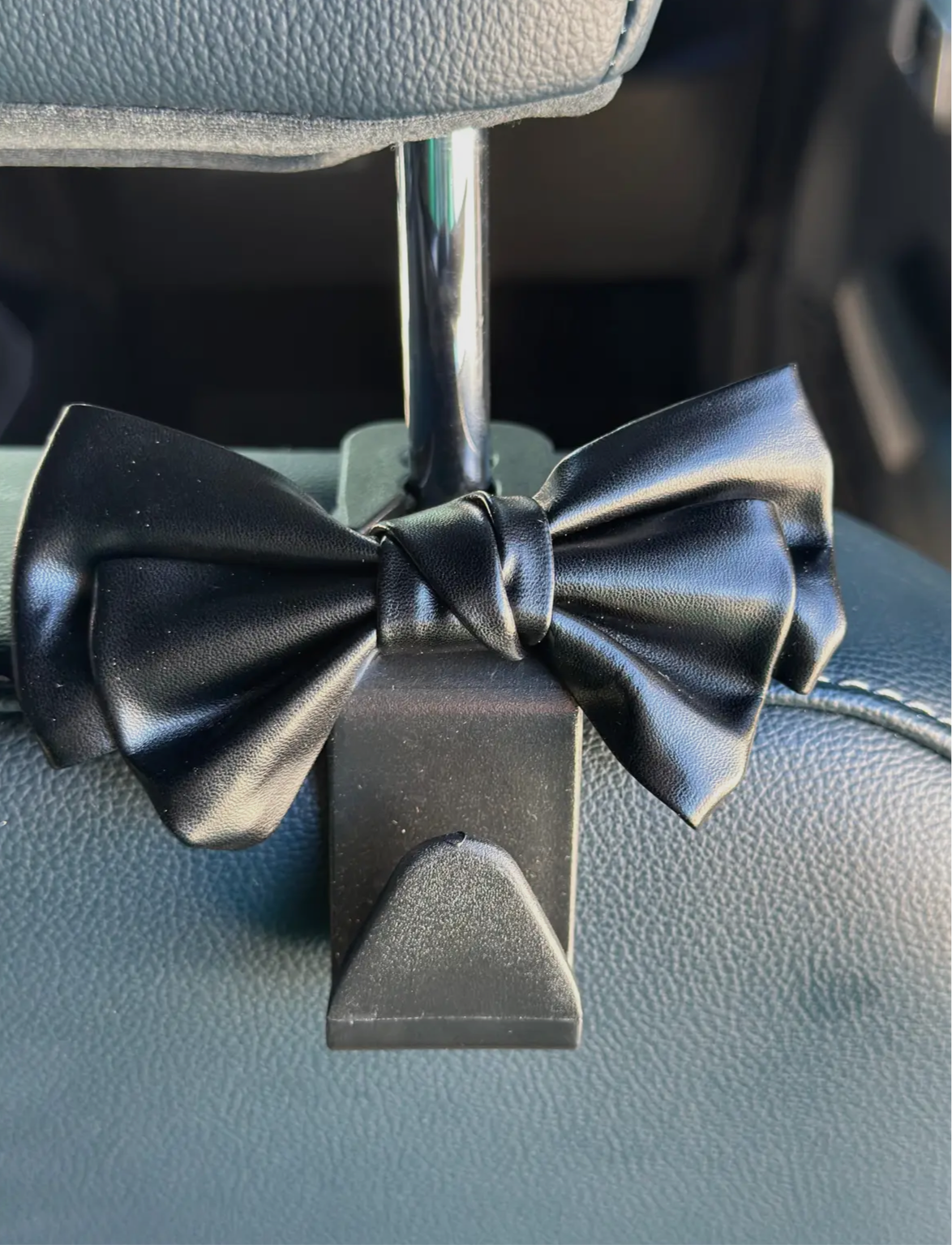 Pleather Bow Car Hanger