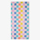 Flowers & Checkered Quick Dry Towel ￼