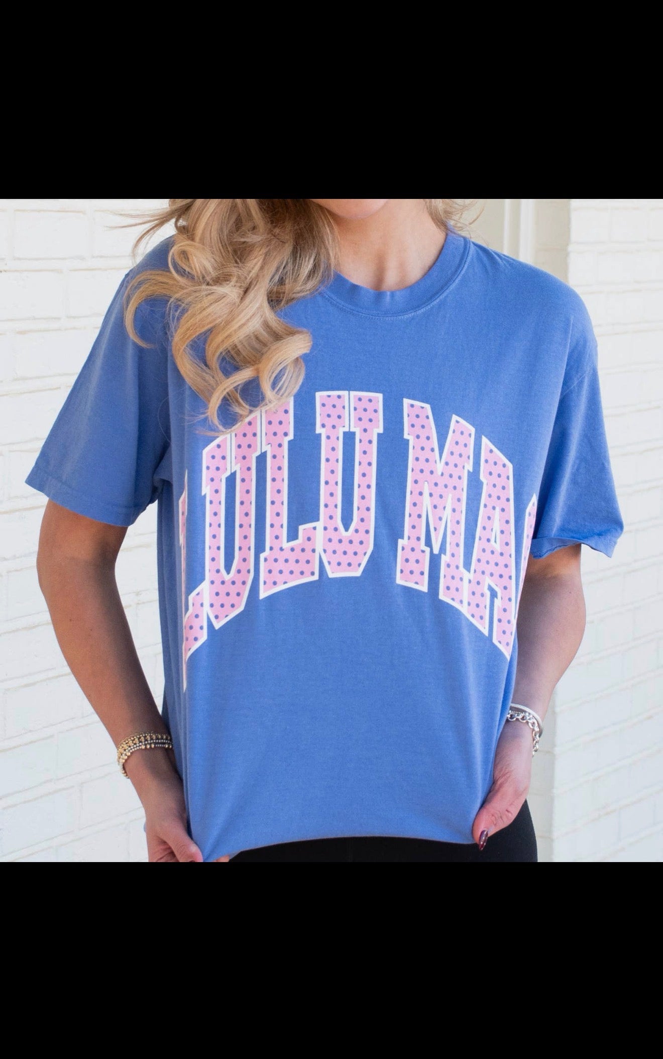 LULU MAC Pink Polka Dot Tee