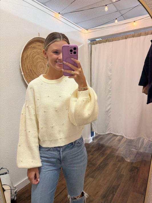 PRETTY IN PEARLS SWEATER