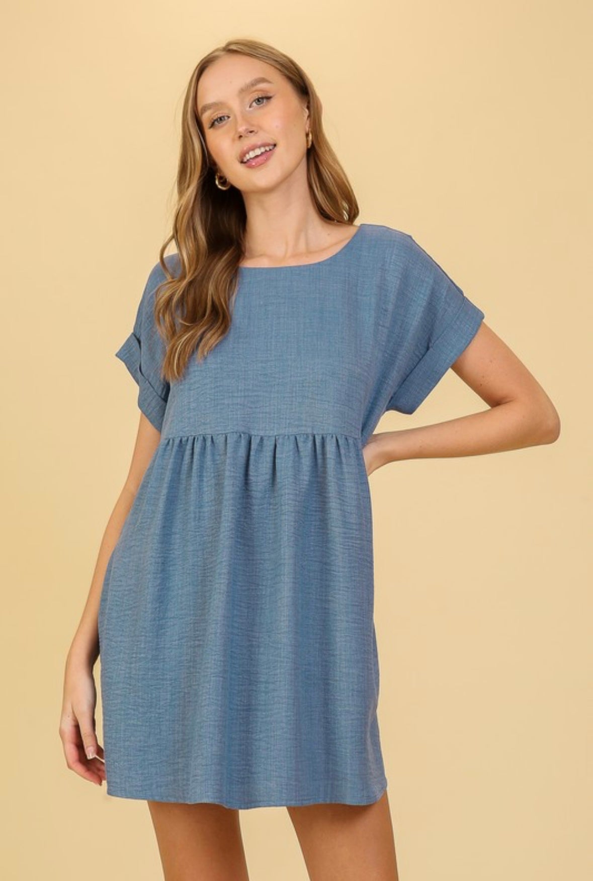 Cozy Babydoll Dress with Pockets