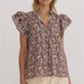 ENTRO almond vneck top