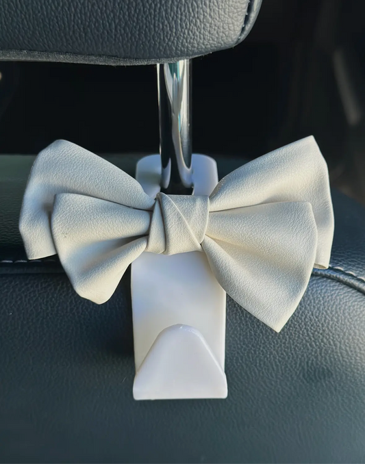 Pleather Bow Car Hanger